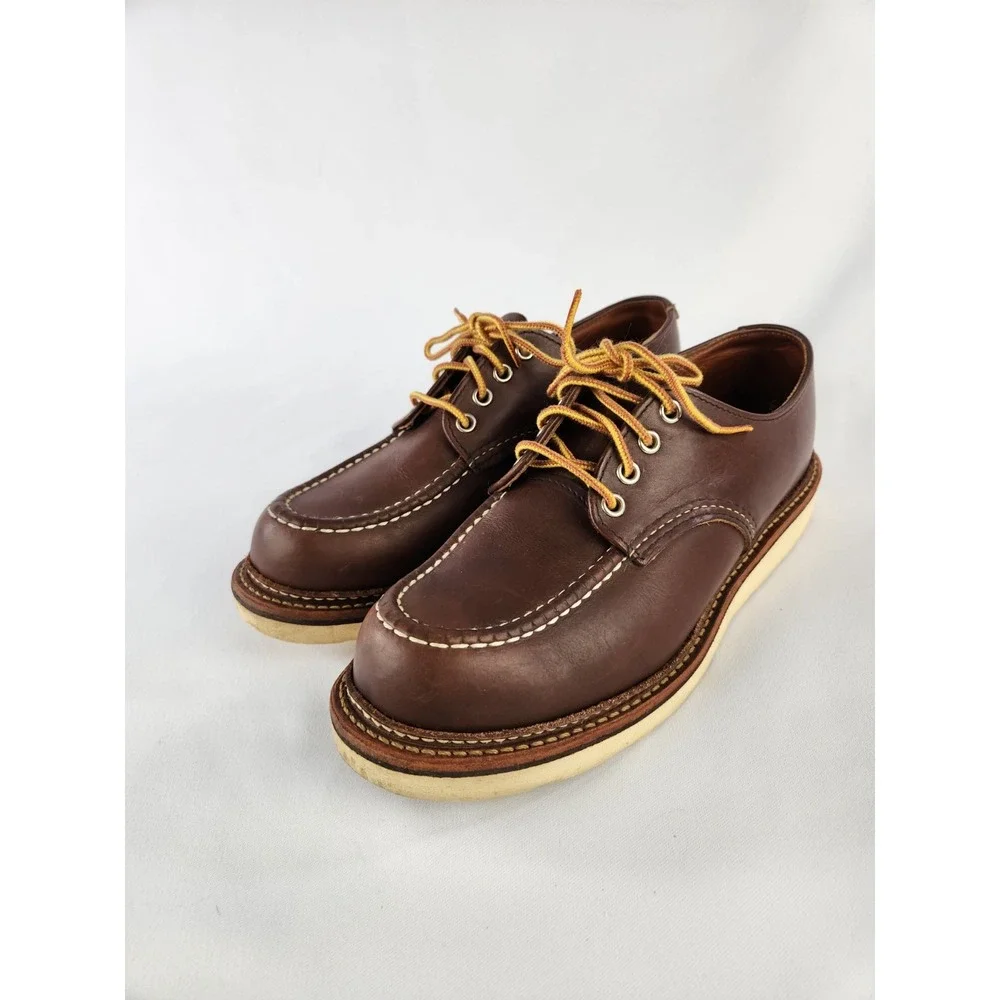 Red Wing Heritage 8109 Moc Toe Oxford Shoes Brown Leather Work Boots USA Men 7.5